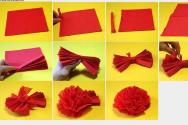 Гвоздики из бумаги в технике оригами Поделки модульное оригами цветы гвоздики